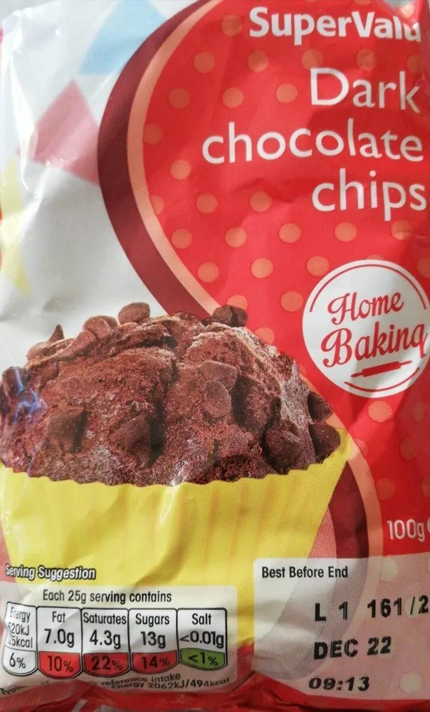 Dark chocolate chips