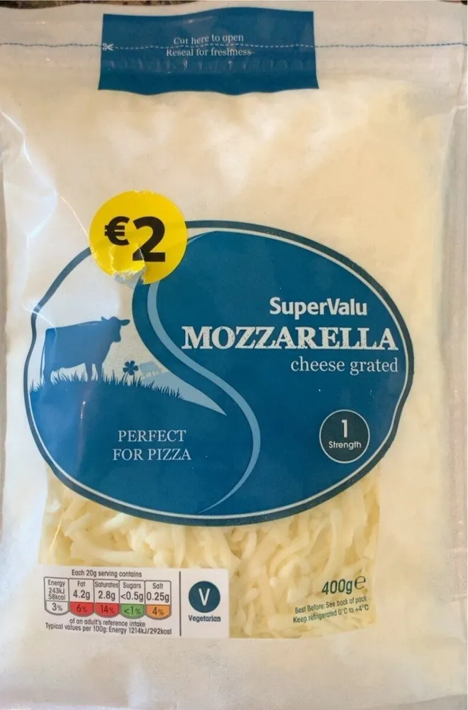 Mozzarella cheese grated