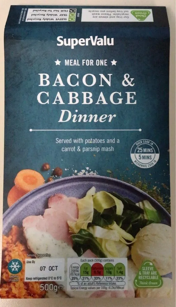 Bacon and cabbage dinner
