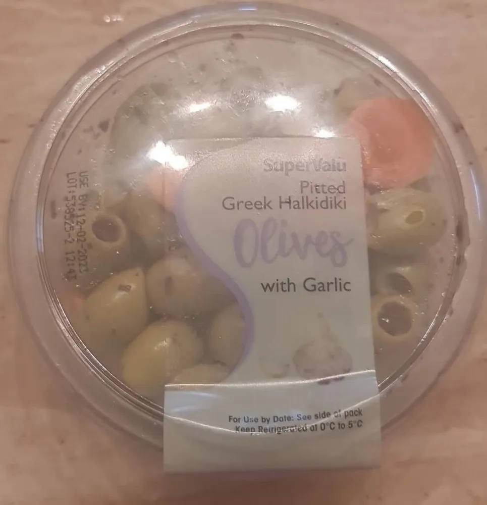 Pitted Greek Halkidiki with Garlic