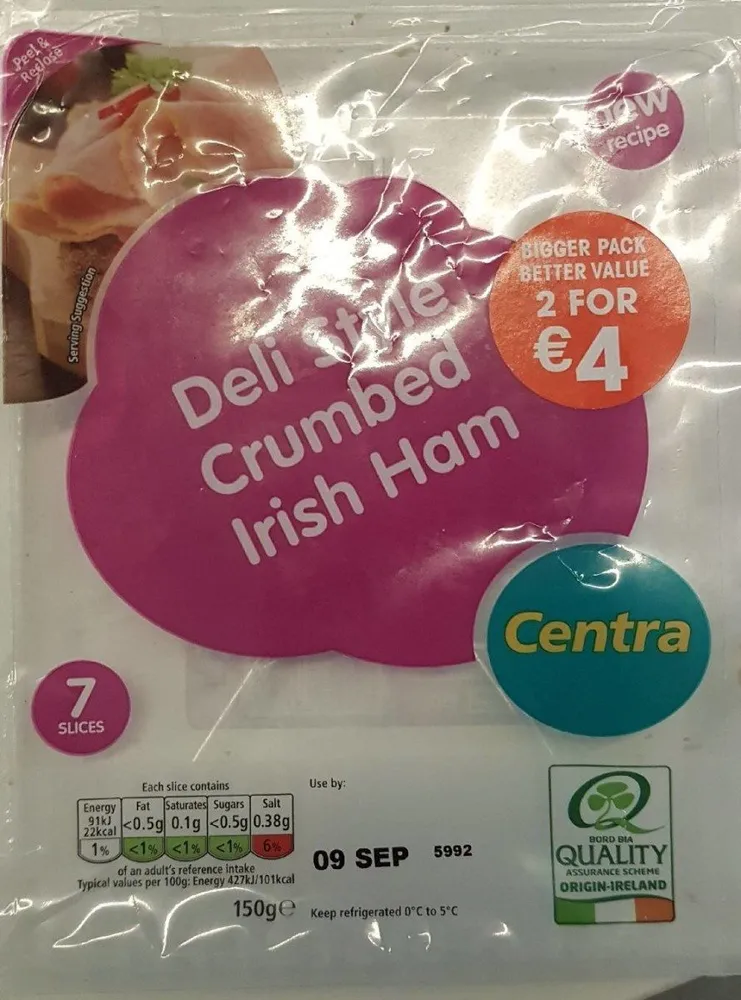 Deli Style Crumbed Irish Ham