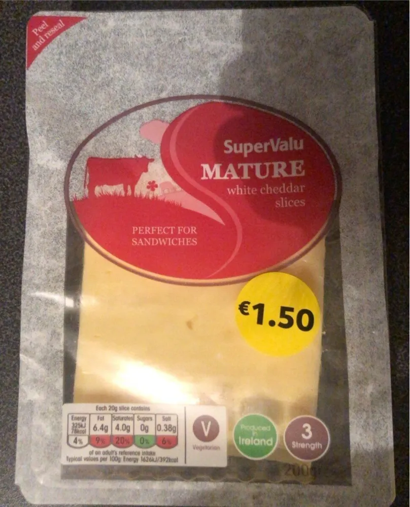 White chedar slices