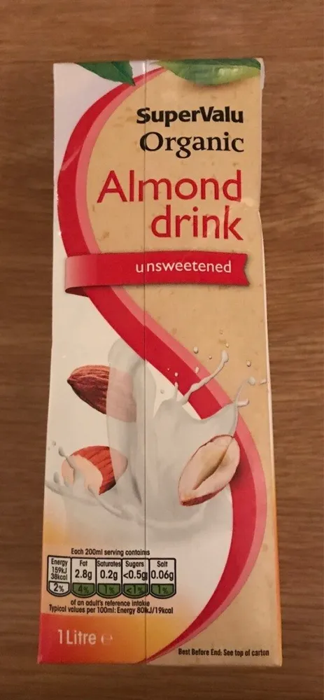 Supervalu organic almond drink unsweetened
