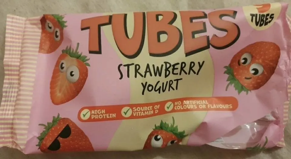 Tubes strawberry yogurt