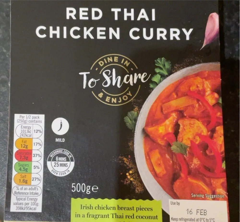 Red Thai chicken curry
