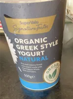 Organic greek style yogurt natural