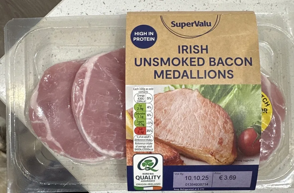 Irish Unsmoked Bacon Medallions