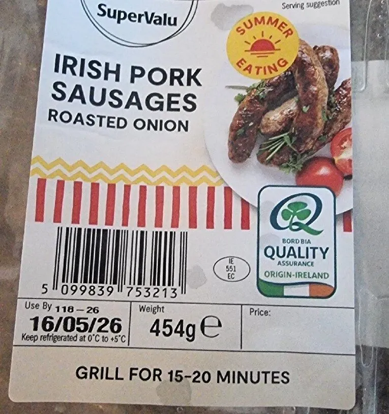 Pork Sausages w Roasted Onion
