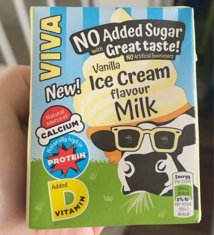 Vanilla ice cream flavour milk