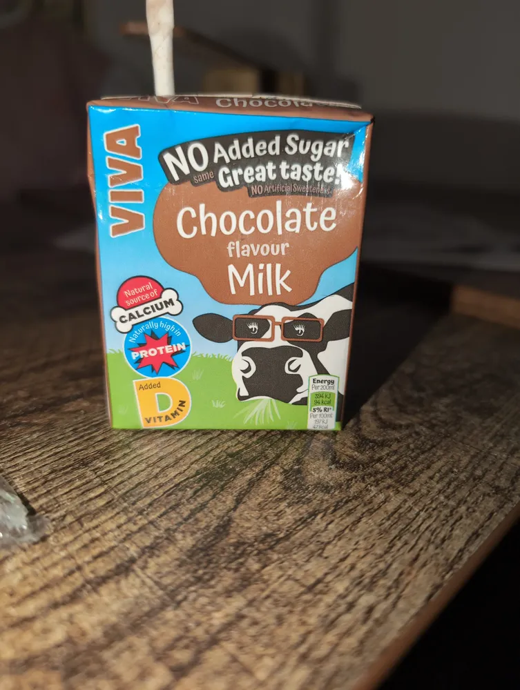 Chocolate flavoured semi-skimmed milk