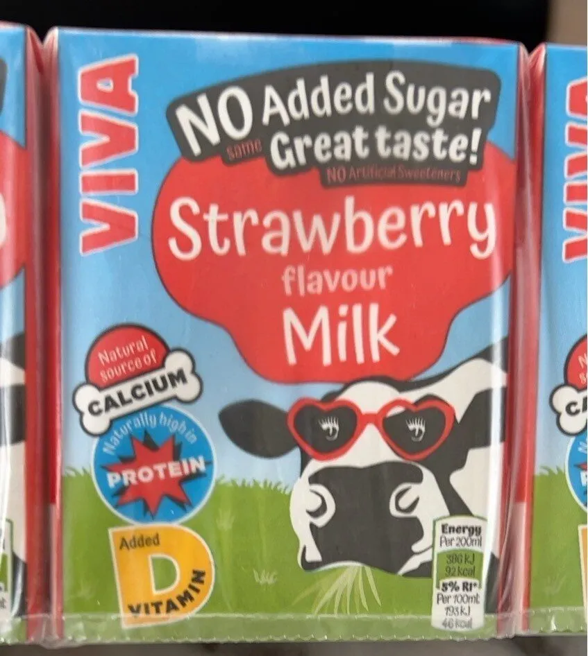 Strawberry flavour milk