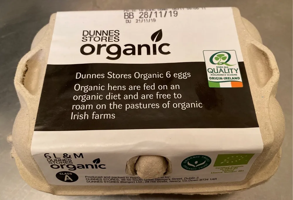 Organic eggs