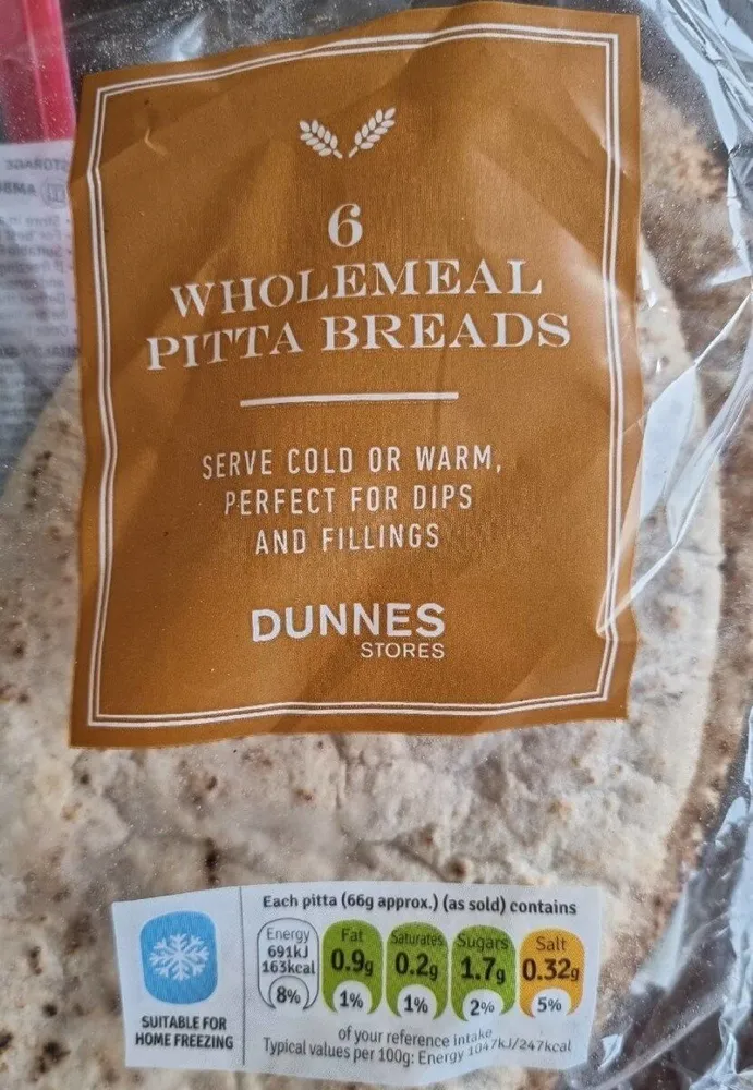 Wholemeal Pitta Breads