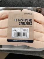 Irish pork sausages