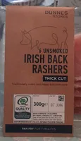 Unsmoked irish back Rashers