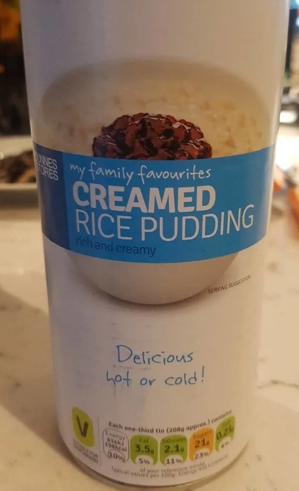 Creamed Rice Pudding