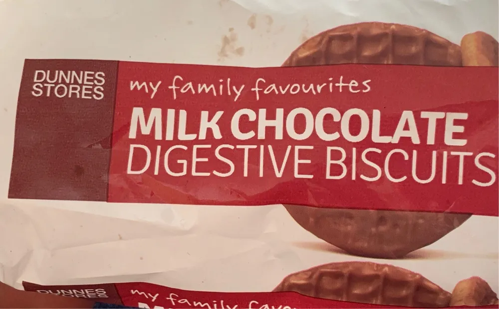Milk chocolate digestive biscuits