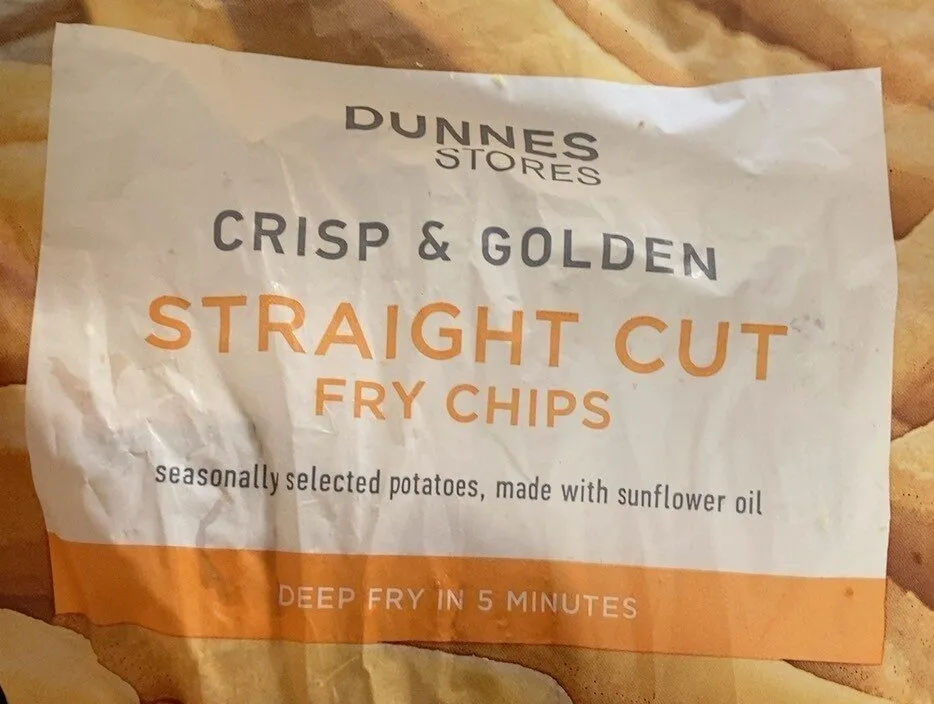 DUNNES STORES CRISP & GOLDEN STRAIGHT CUT FRY CHIP