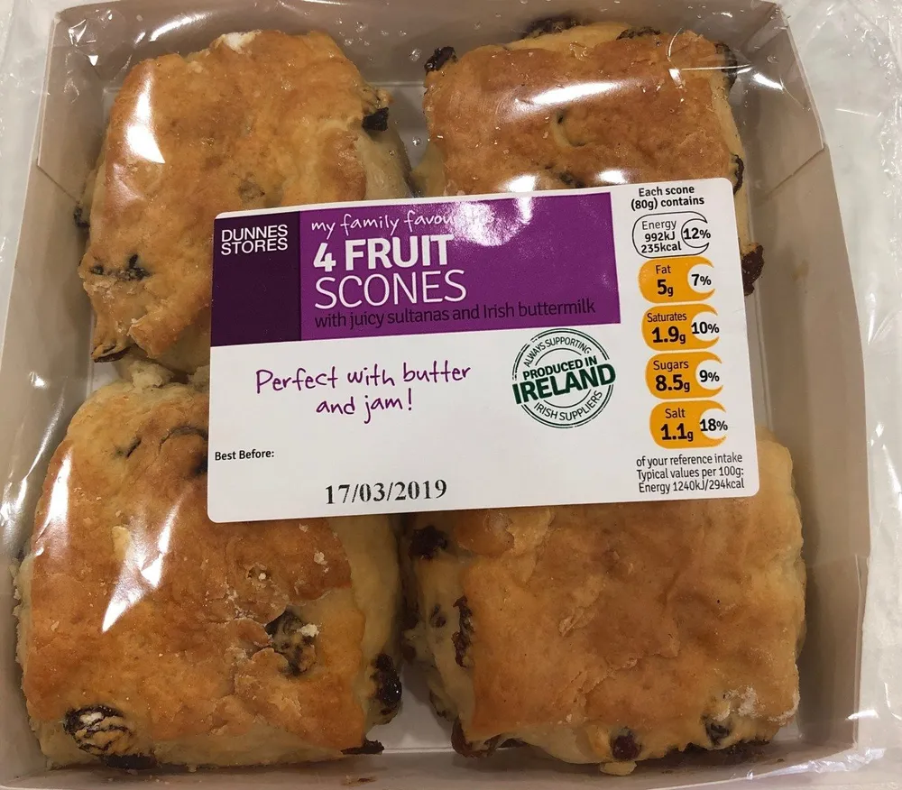 4 Fruit Scobes with juicy sulatanas and irish buttermilk
