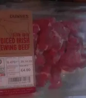 Diced irish stewed beef