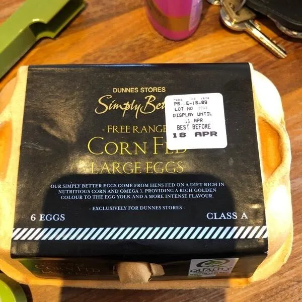 Corn fed free range egg