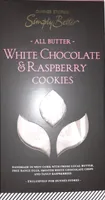 White chocolate & raspberry cookies