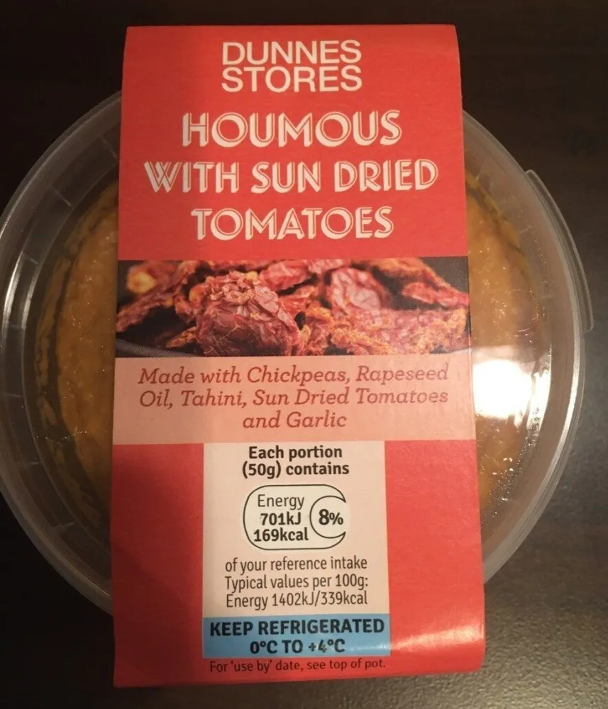 Houmous with sundried tomatoes