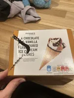 Chocolate & Vanilla Flavoured Ice Cream Cones