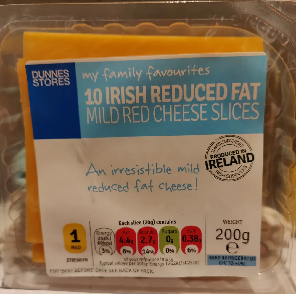 Reduced Fat Mild Cheese slices