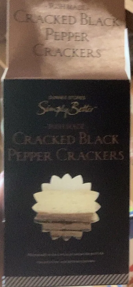 Cracked black pepper crackers