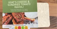 Goat's Cheese and sundried tomato ravioli