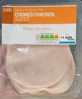 Cooked chicken slices
