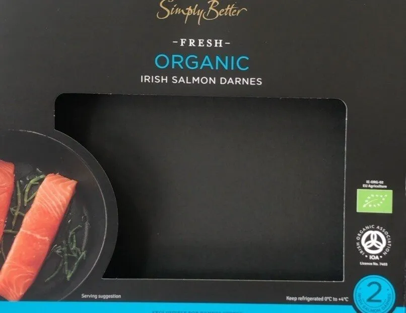 Fresh organic Irish salmon darnes