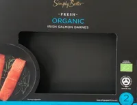 Fresh organic Irish salmon darnes