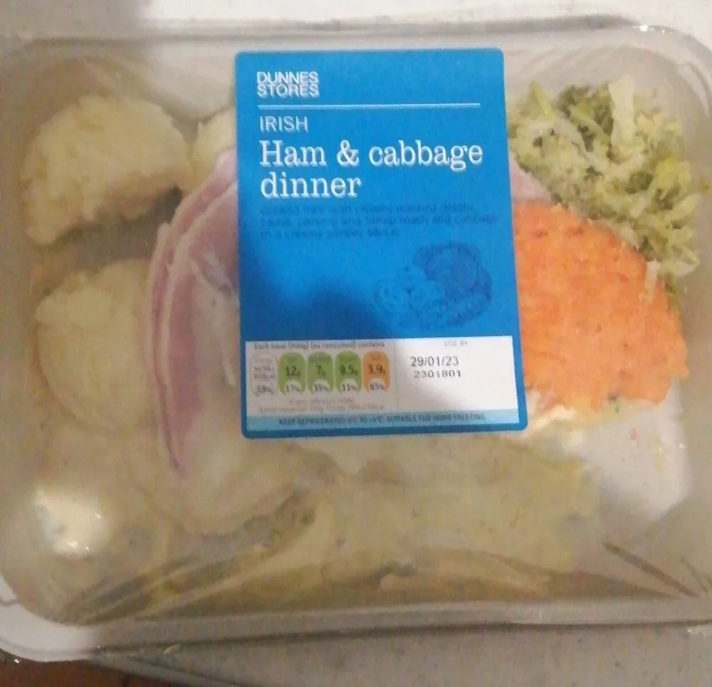 Ham and cabbage dinner