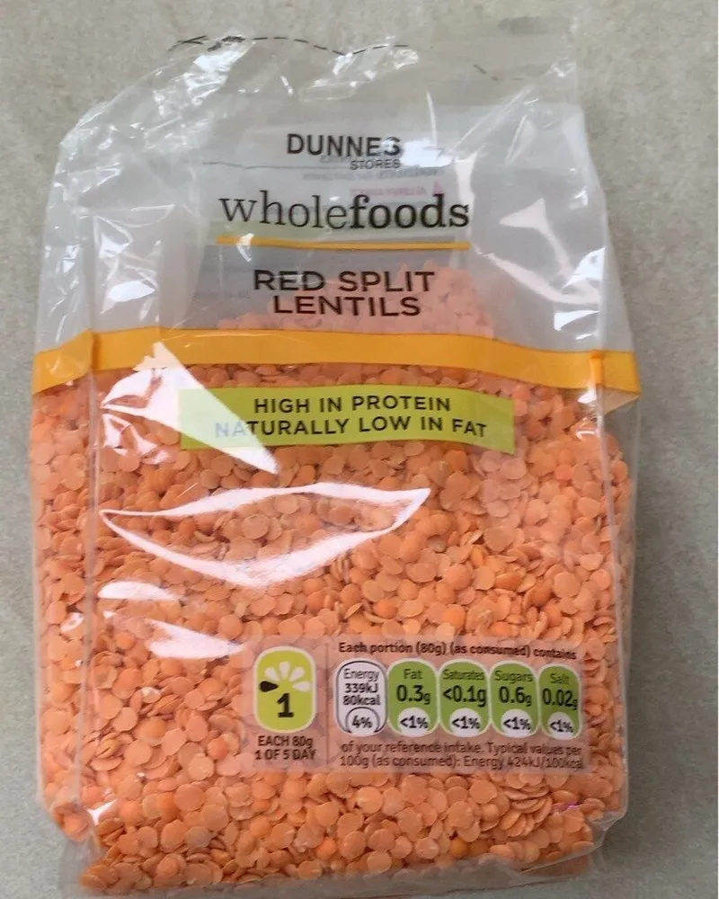 Red split lentils