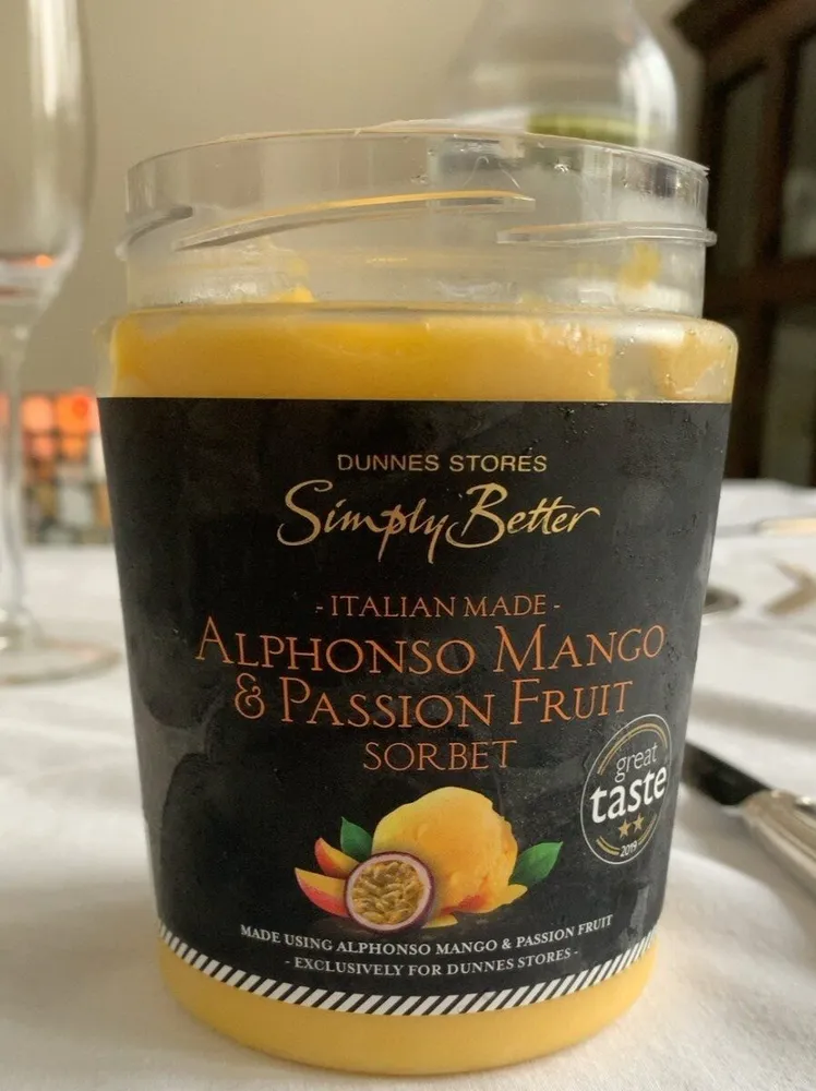 Alphonso Mango & Passion Fruit Sorbet