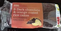 Dark chocolate & orange coated rice cakes