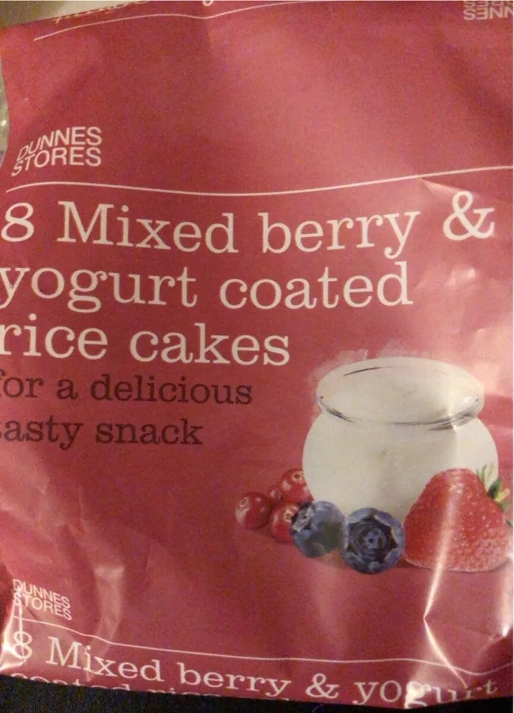 Mixed berry yogurt rice cakes