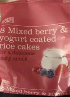 Mixed berry yogurt rice cakes