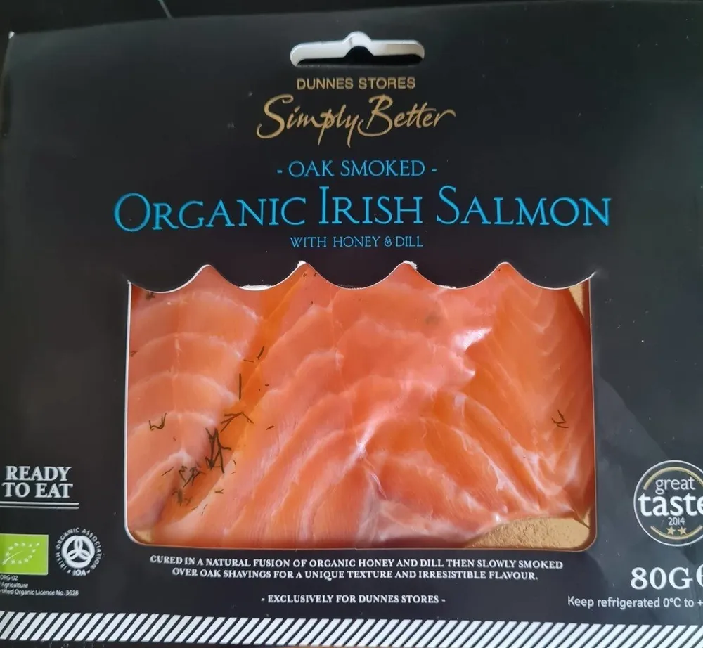 Organic smoked salmon