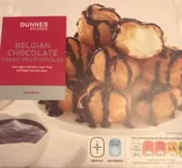 Belgian chocolate  cream profiteroles