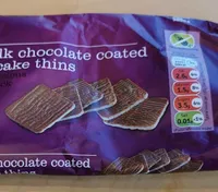 8 Milk chocolate coated rice cake thins