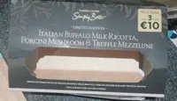 Ricotta, Mushroom and truffle mezzelune