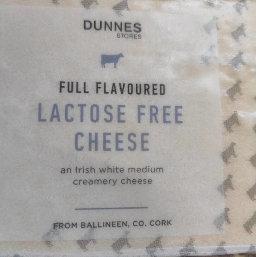 Lactose free cheese
