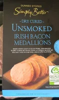 Thick Cut Unsmoked Dry Cured Irish Bacon Medallions