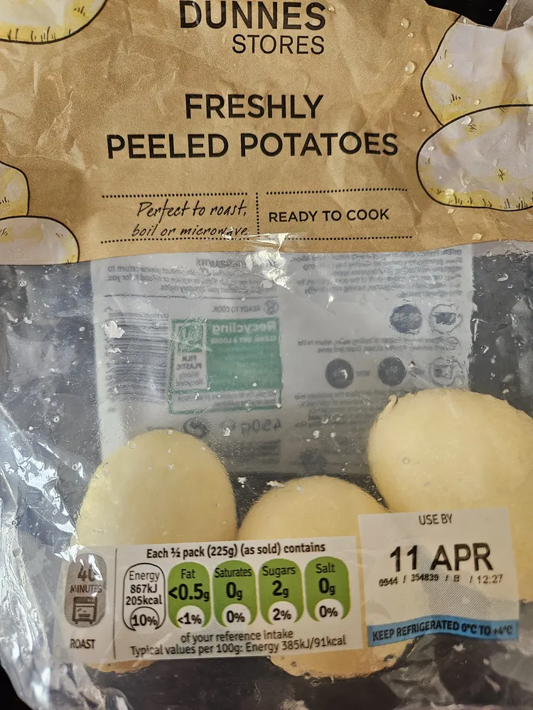 Potatoes (peeled)