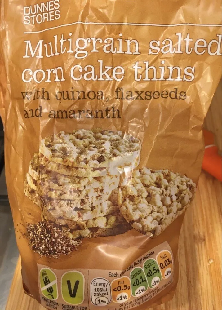 Multigrain salted corn cake thins