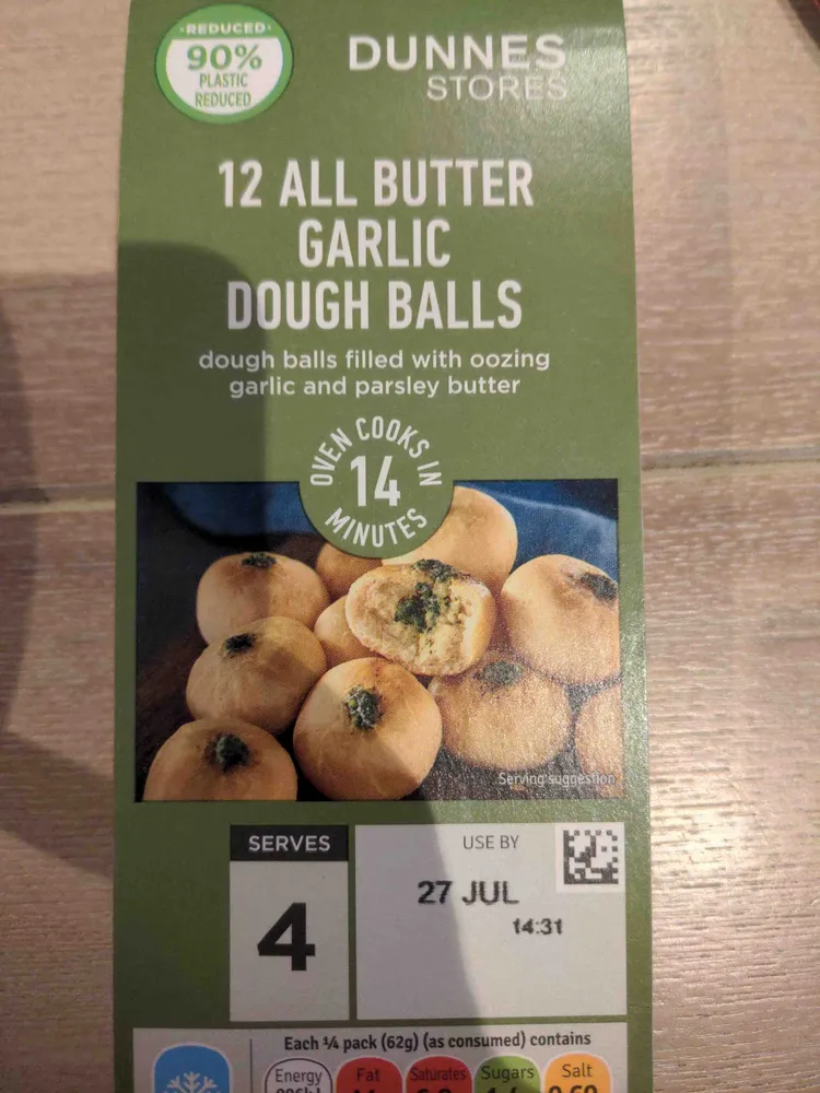 Garlic doughballs 20g