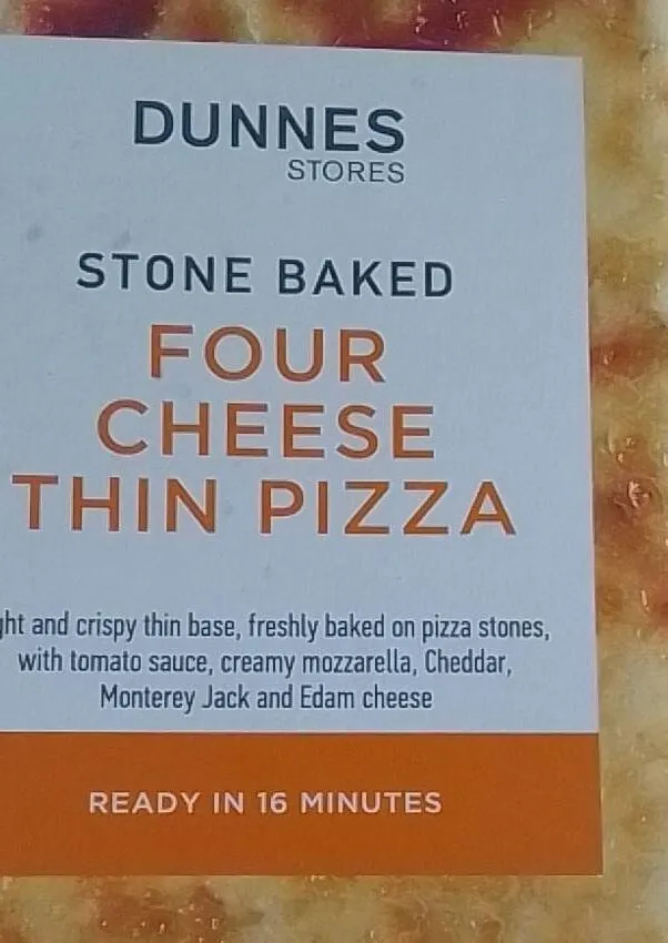 Four cheese thin pizza